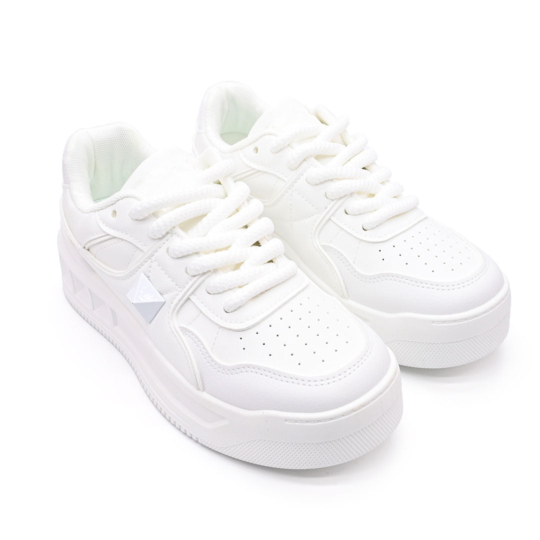 Pantofi Sport de dama,Din Piele ecologica,T-D1389,Alb