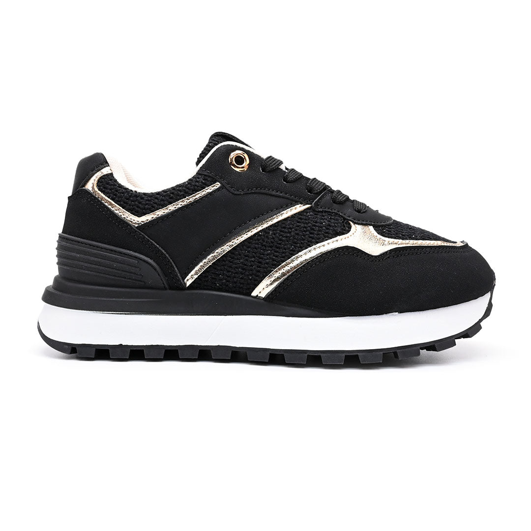 Pantofi sport De dama,Din material textil,T-D1404,Negru