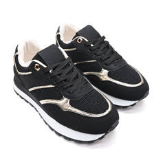 Pantofi sport De dama,Din material textil,T-D1404,Negru